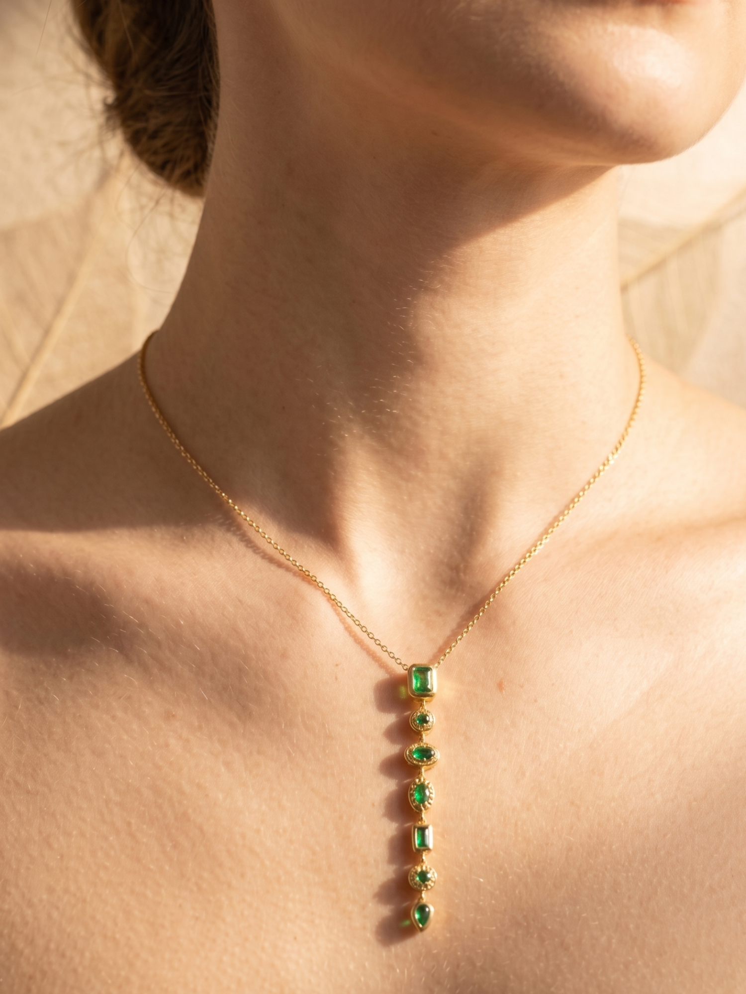 Premium Green stone statement necklace