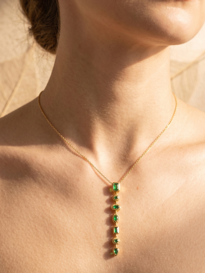 Premium Green stone statement necklace