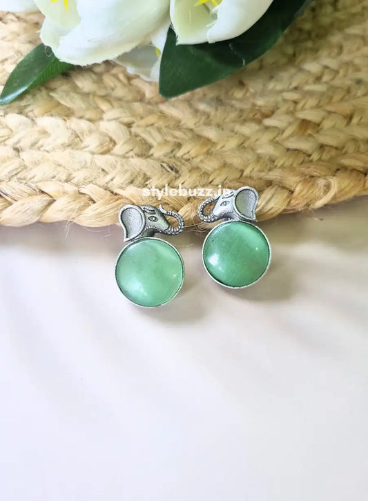 Replica Green Monalisha Stone Gaja Stud