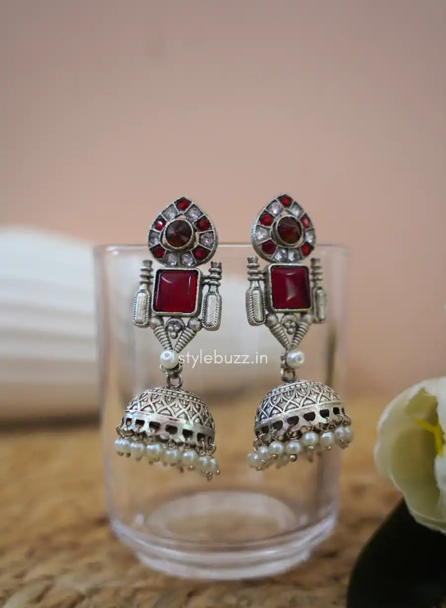 Silver Replica Trendy Jhumka.