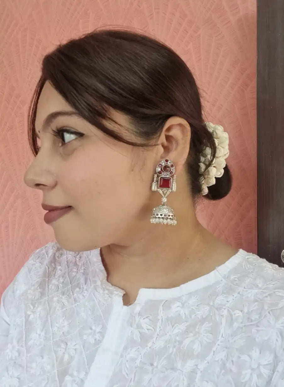 Silver Replica Trendy Jhumka.