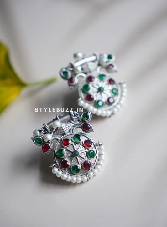 Silver Replica Designer Multicolor Stud Earrings