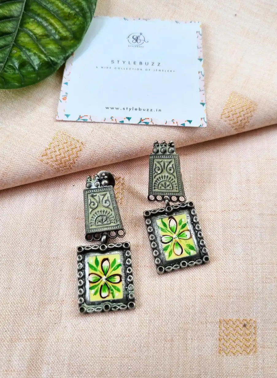 Replica Meenakari Work Earrings