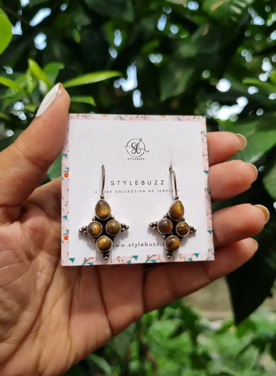 Replica Tiger Eye Dangle Stud