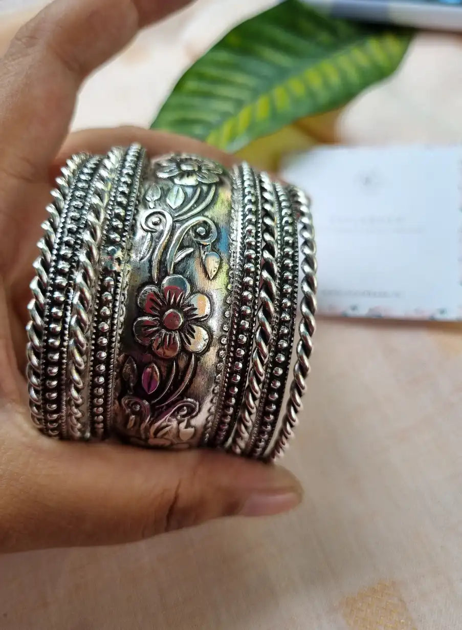 Gorgeous Oxidixed Bangles Set for Women.