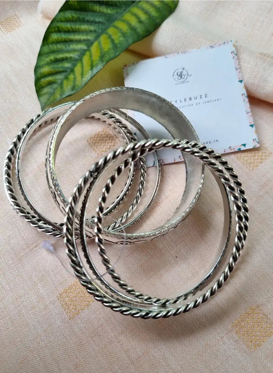 Gorgeous Oxidixed Bangles Set for Women.