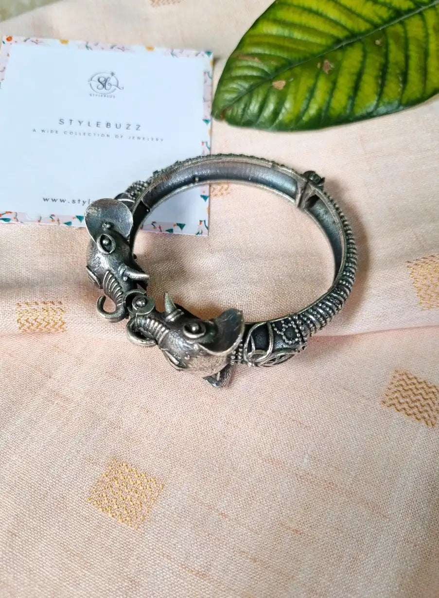 Oxidized Premium Gaja Bangle