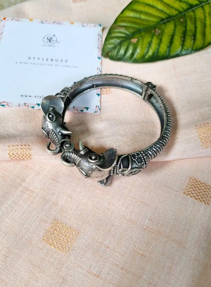 Oxidized Premium Gaja Bangle
