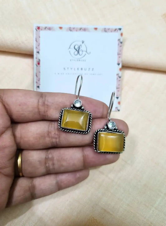 Yellow Monalisha Stone Small Dangle