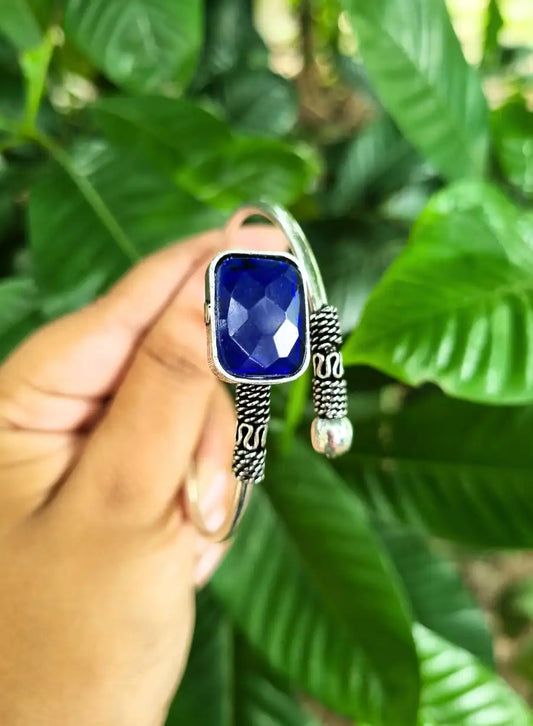 Adjustable Blue Monalisha Stone Replica Bangle