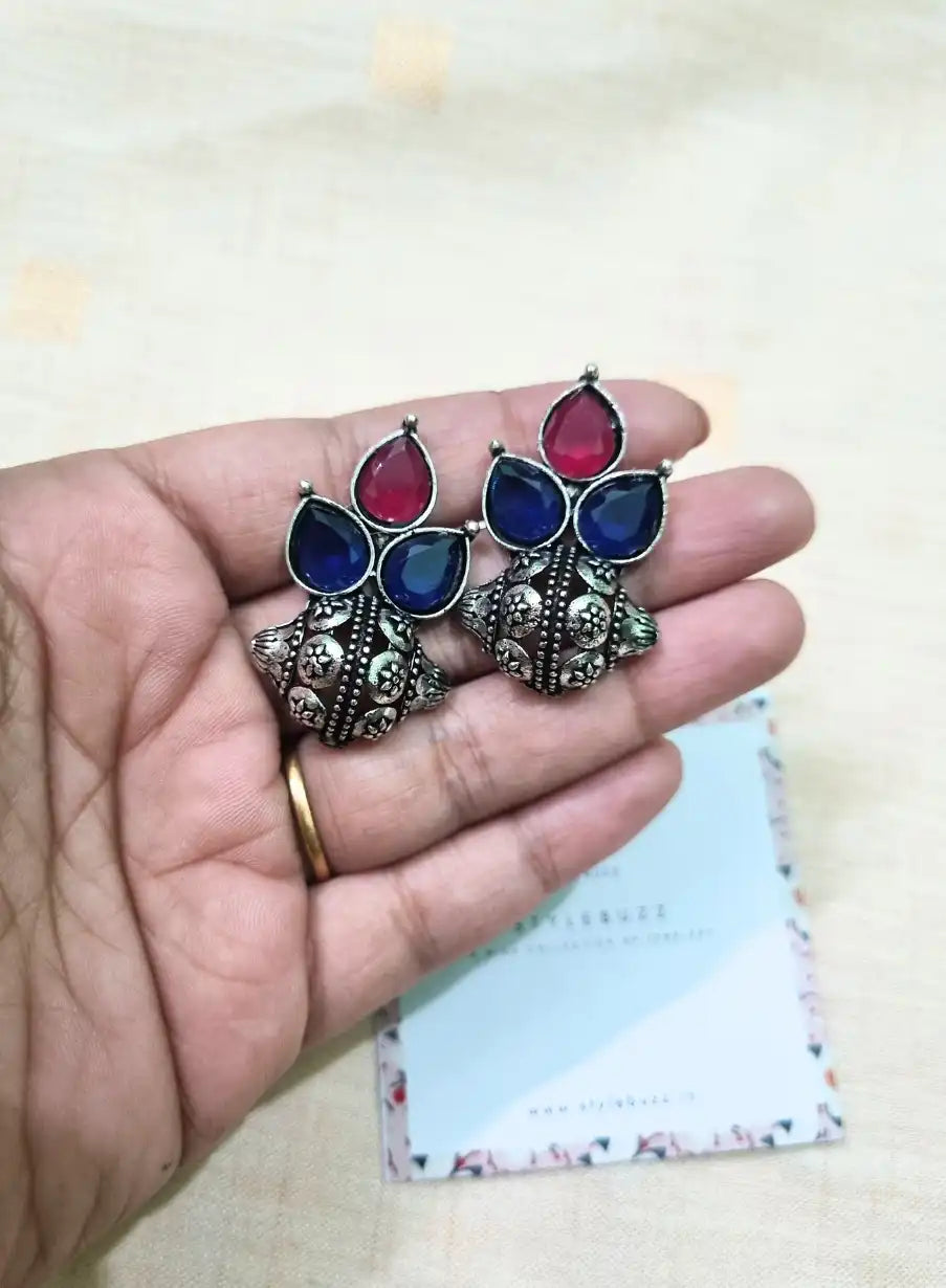 Replica Multicolor Stone Trendy Stud