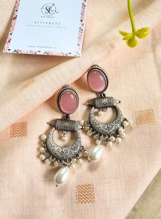 Premium Pink Chandbali ReplicaEarrings