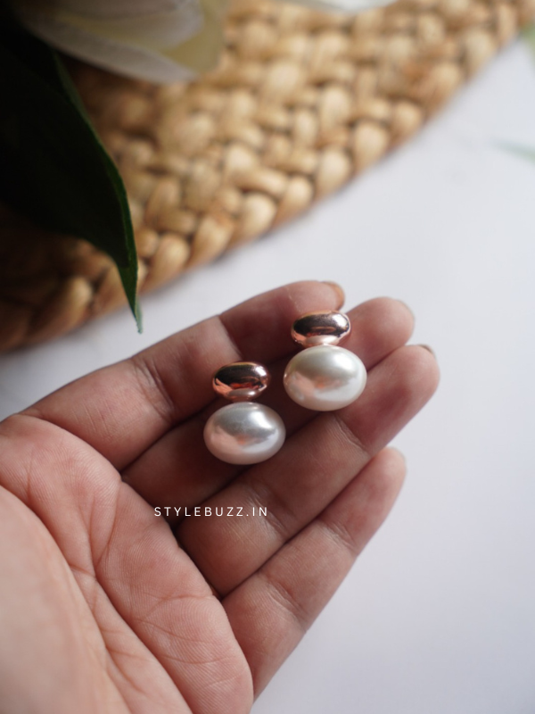 Anti Tarnish Earrings With Pearl