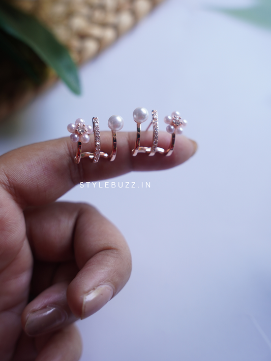 Anti Tarnish Rose Gold Fancy Stud