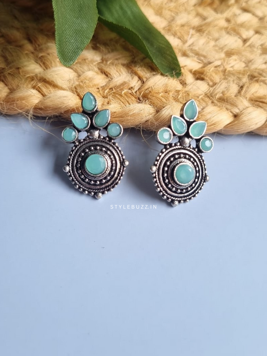 Silver Replica Sky Blue Colored Trendy Stud