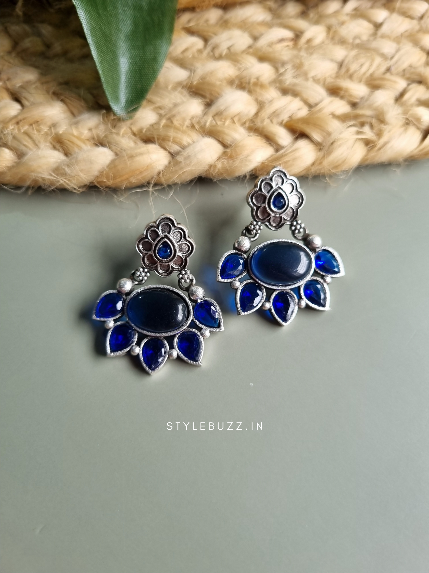 Silver Replica Trendy Blue Earrings