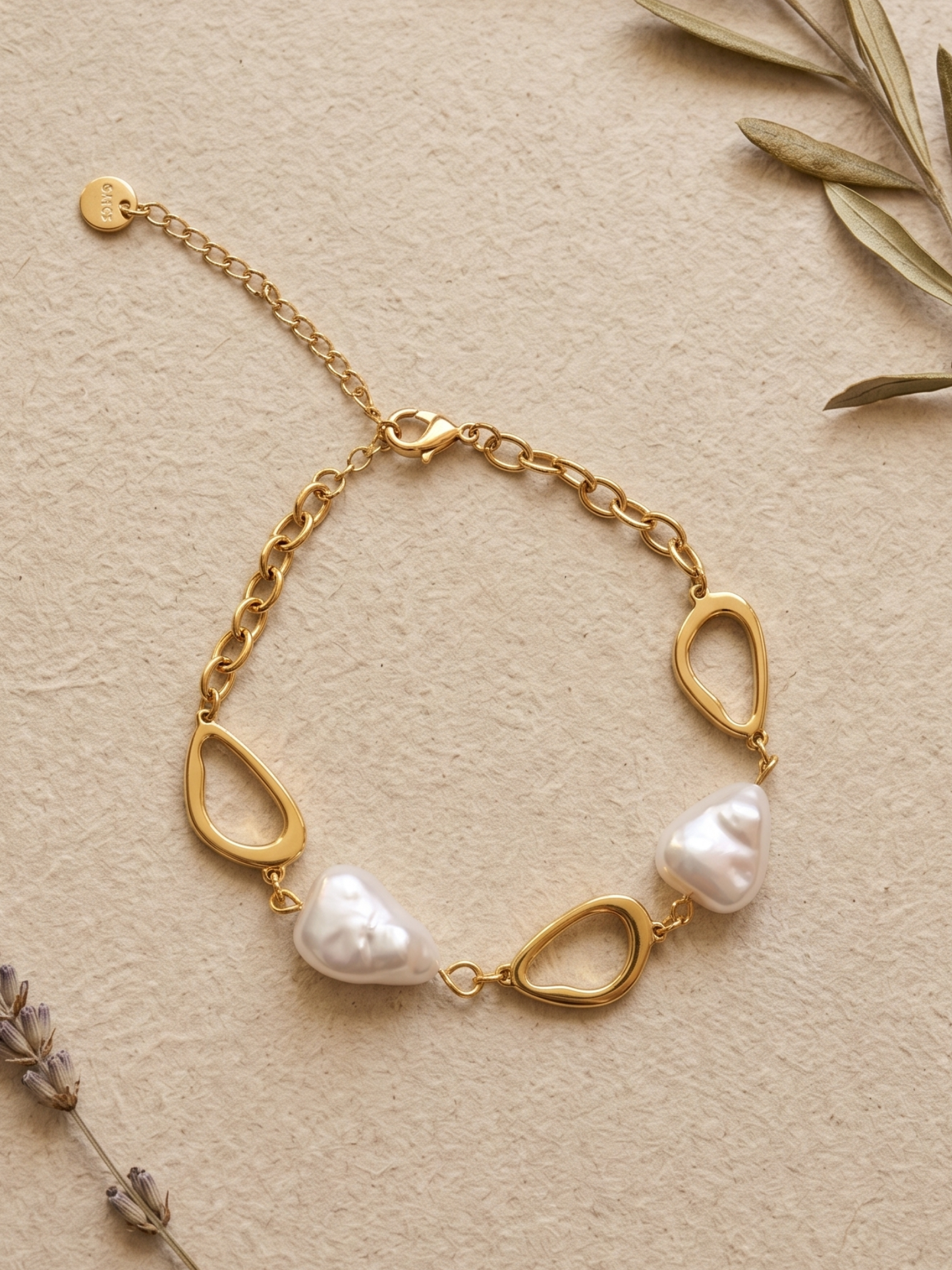 Waterproof adjustable chain bracelet with MOP