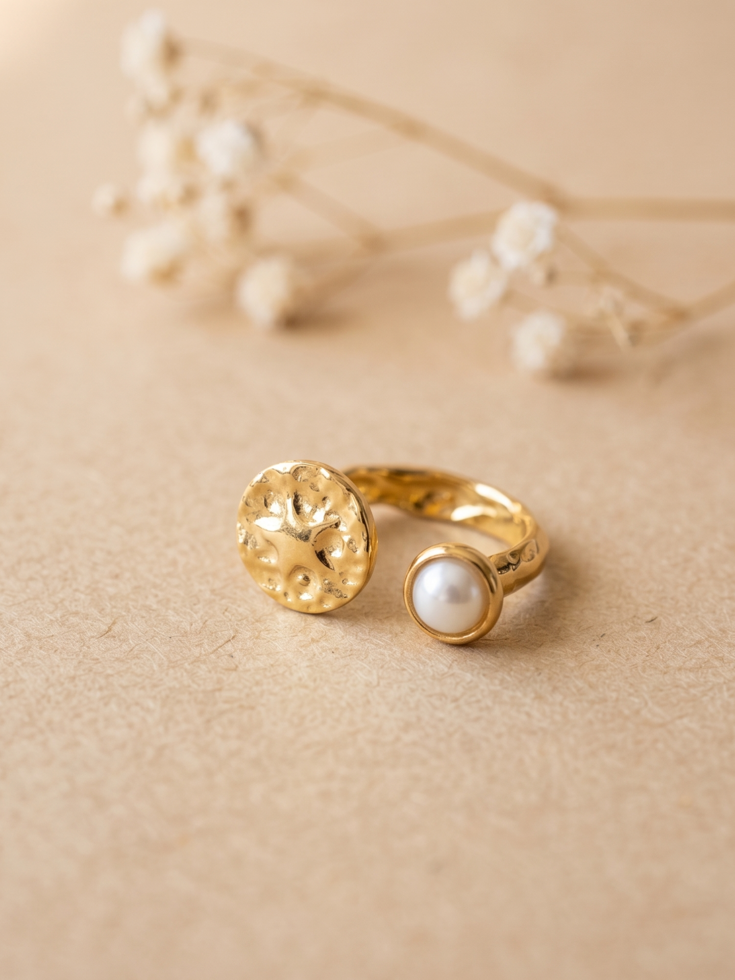 Waterproof adjustable statement ring