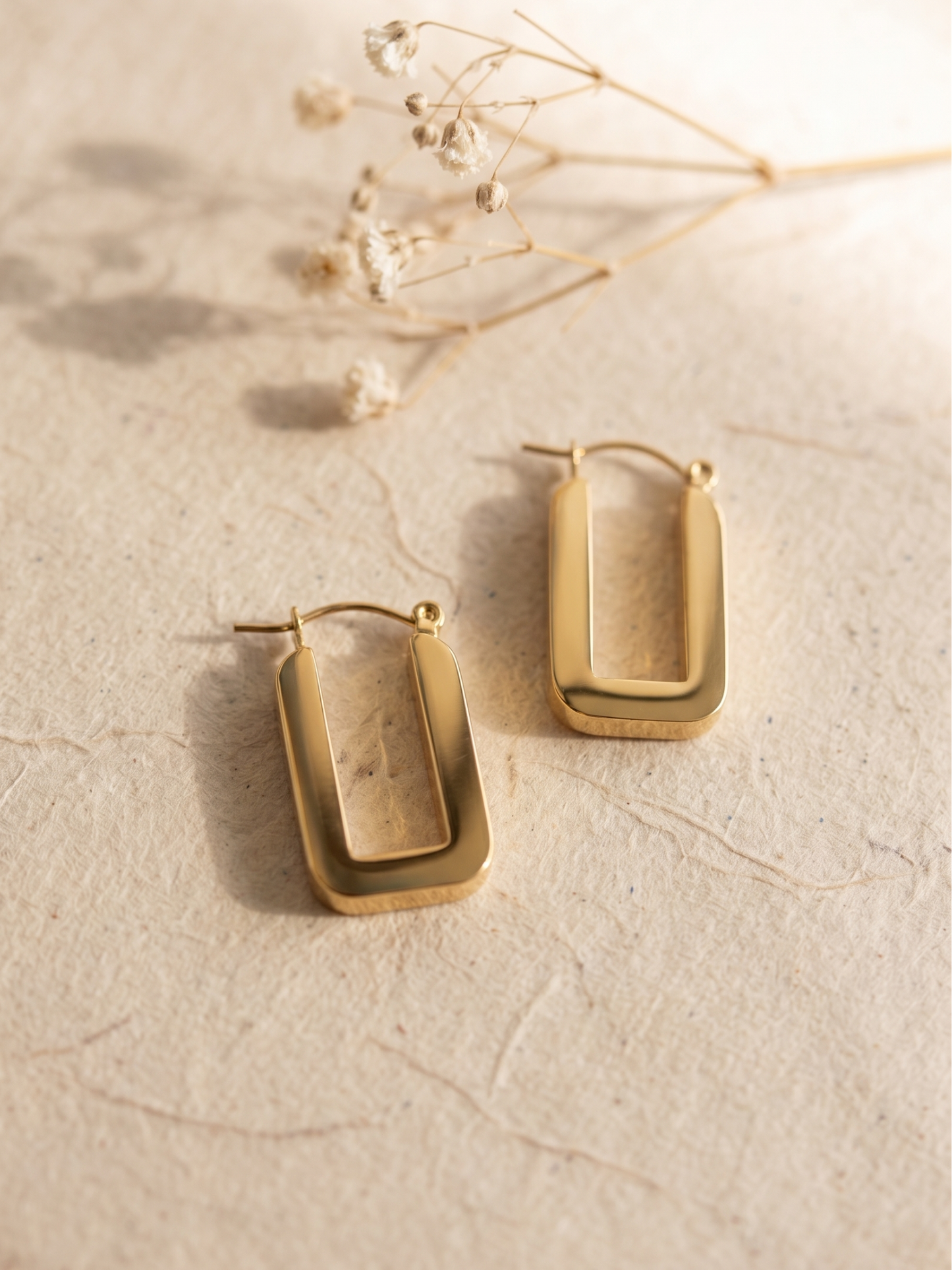 Waterproof daily wear rectangle hoops