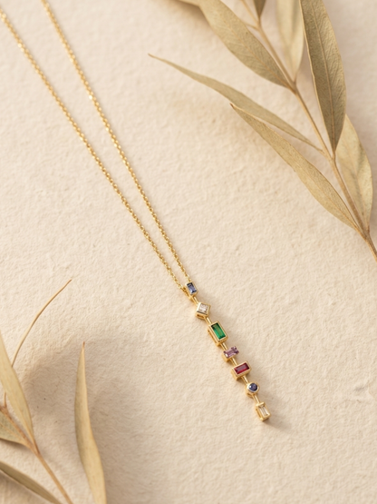 Waterproof premium stone pendant necklace