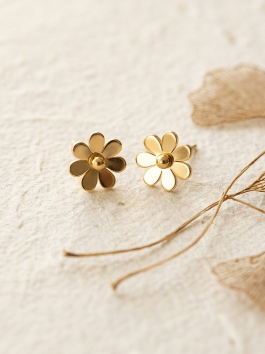 Waterproof small daily wear flower stud