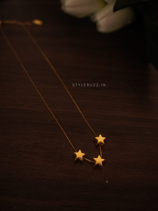 Anti Tarnish  Chain With Star Shaped Beads