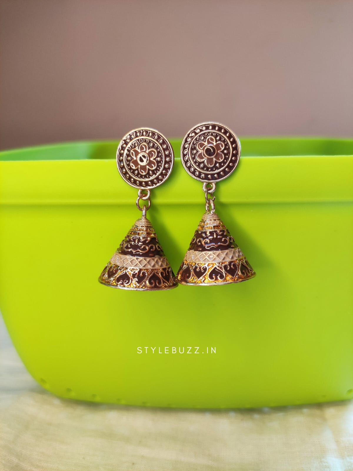 Fancy Meenakari Simple Earrings