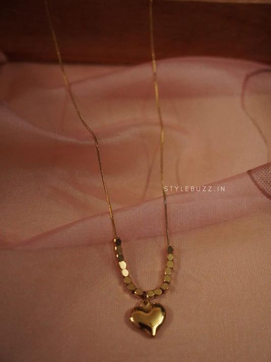 Anti Tarnish Vintage Heart Pendent Chain