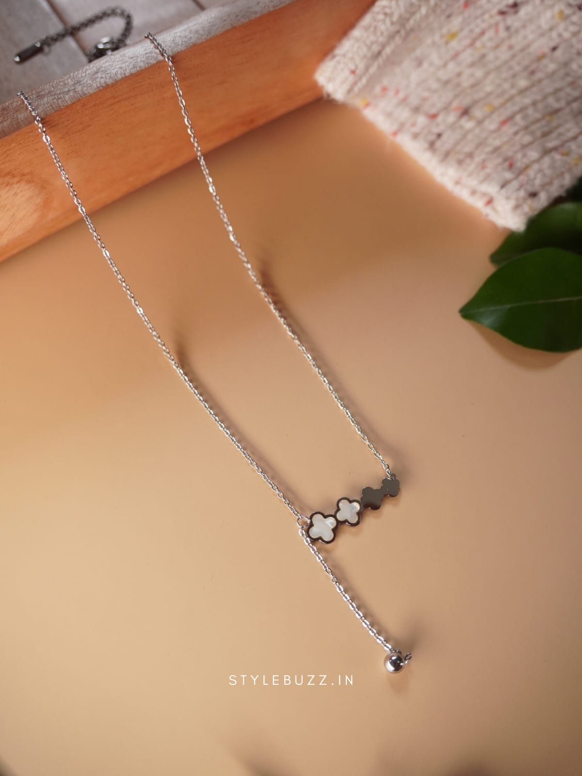 Anti Tarnish sparkling Silver Tone Classy Necklace