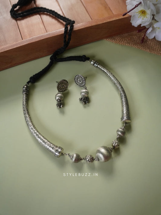 Silver Replica Trendy Designed Necklace Set