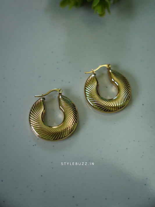 Anti Tarnish Classy Hoop Earrings