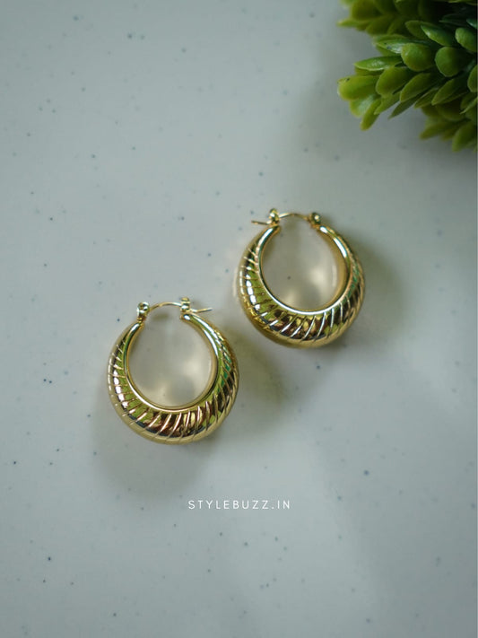 Anti Tarnish Trendy Hoop Earrings