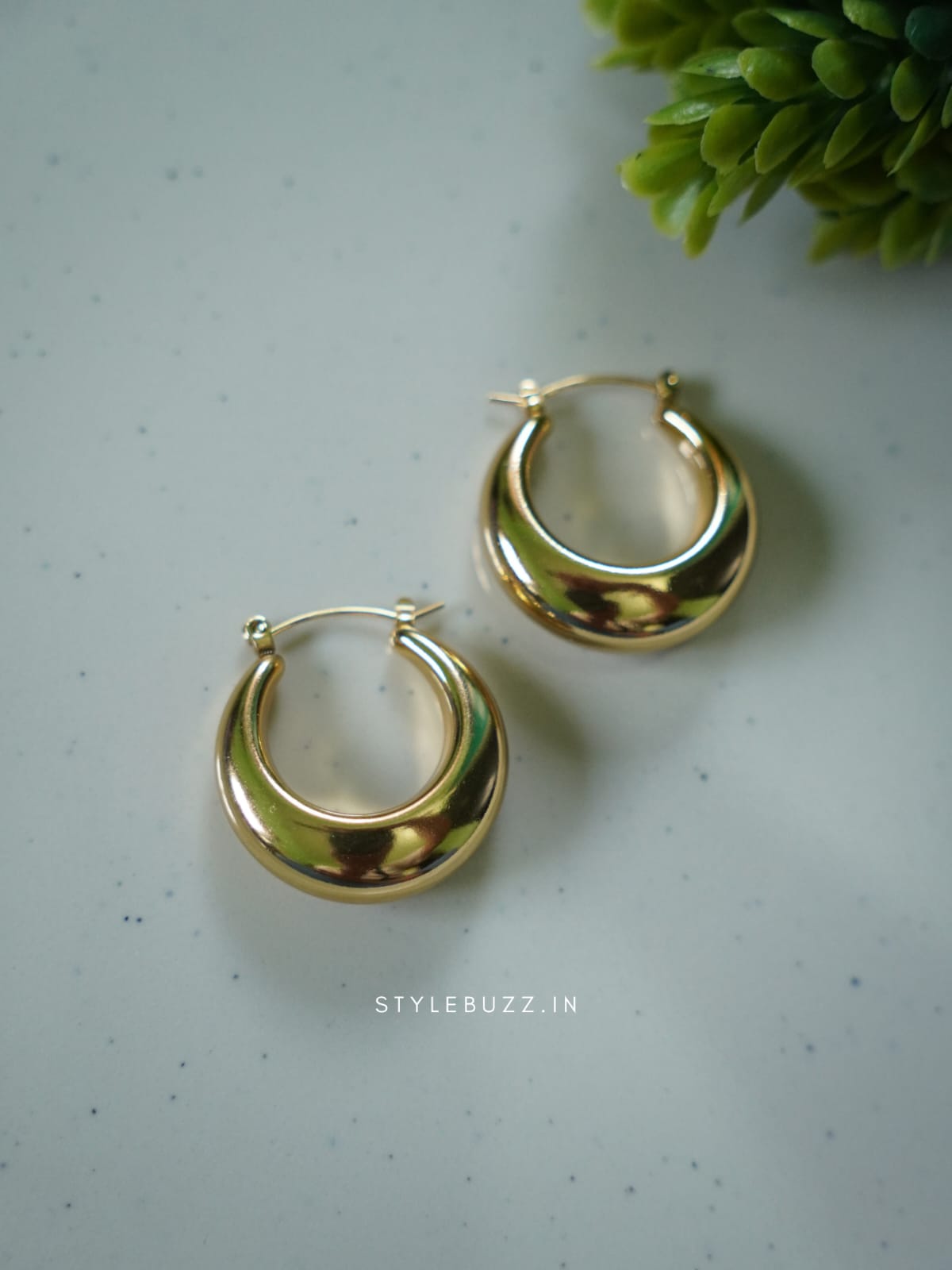 Anti Tarnish Fancy Hoop Earrings