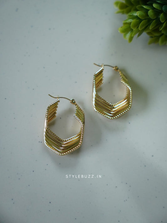 Anti Tarnish Party Style Hoop Earrings