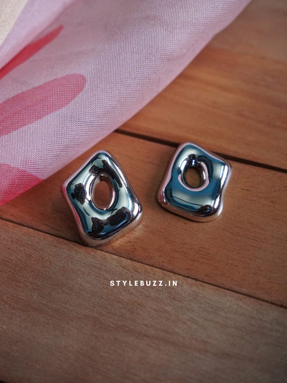 Anti Tarnish Silver Tone Classic Designed Earrings