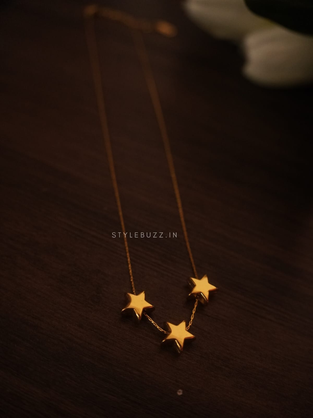 Anti Tarnish  Chain With Star Shaped Beads