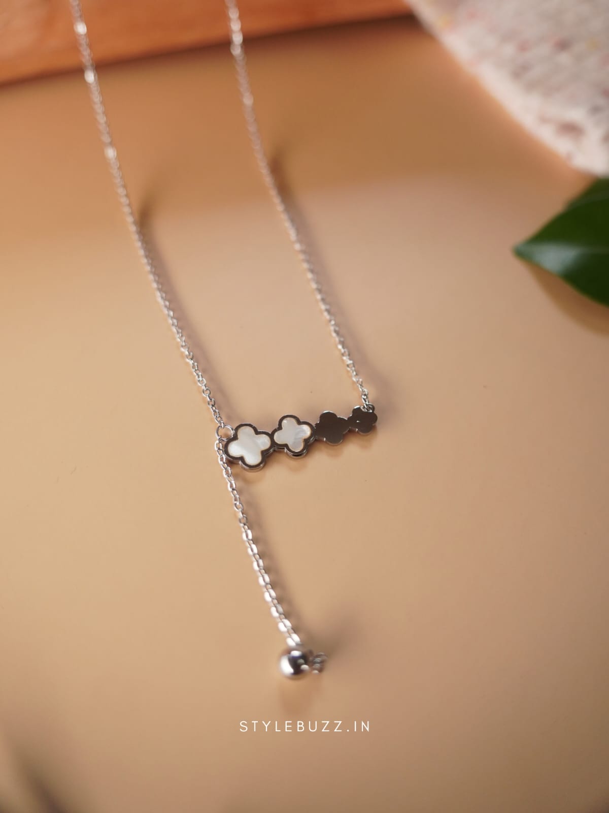 Anti Tarnish sparkling Silver Tone Classy Necklace