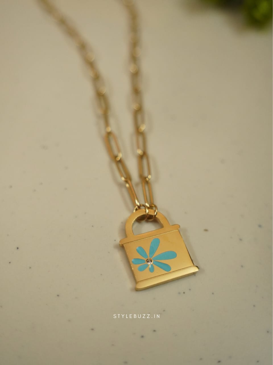 Anti Tarnish Gold Toned  Baggy Necklace