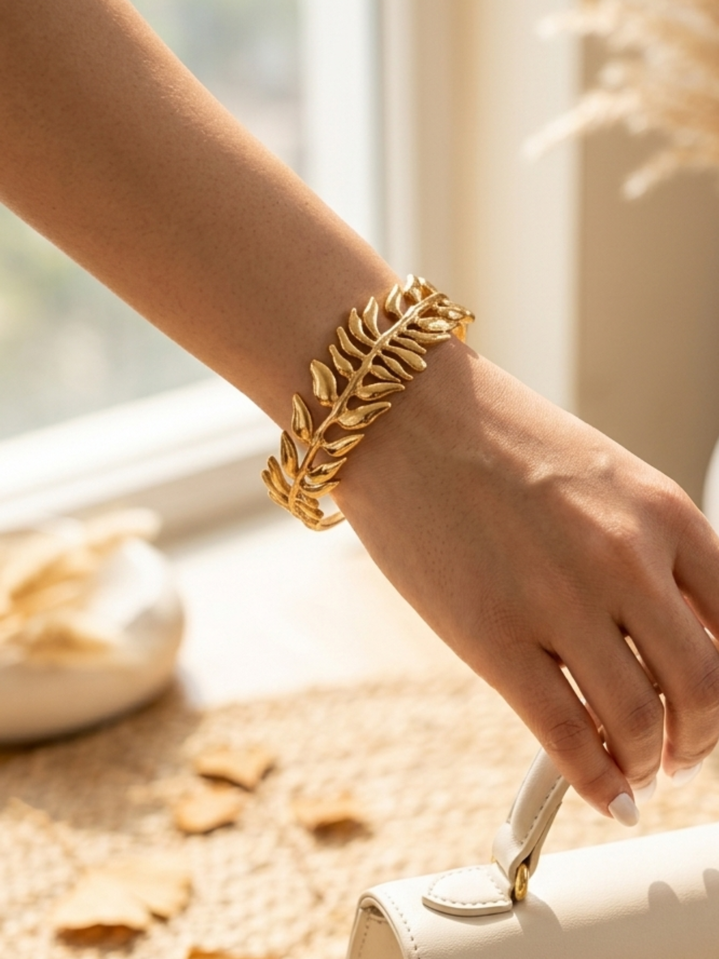 anti tarnish fish bone bracelet