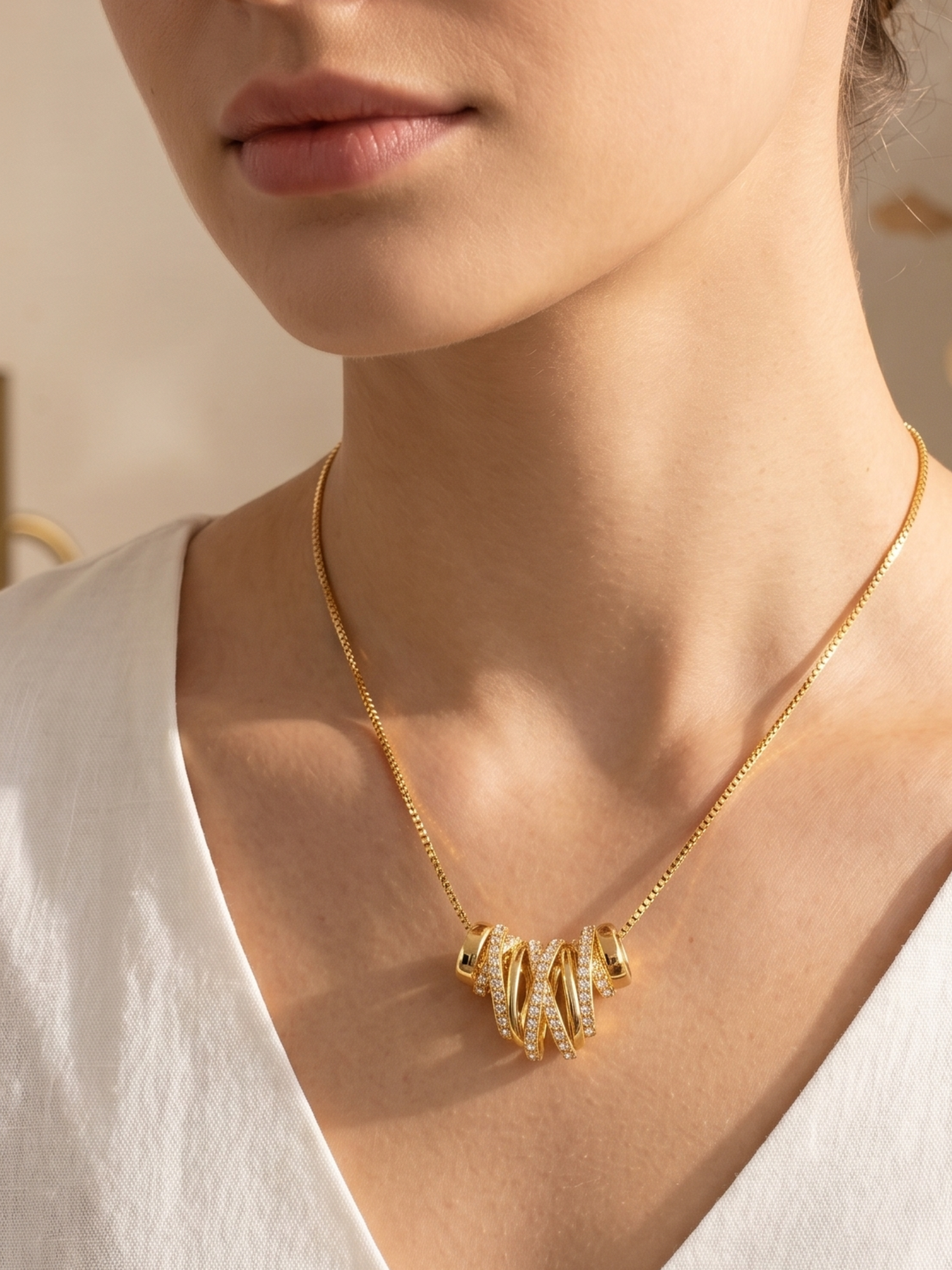 anti tarnish necklace with big pendant