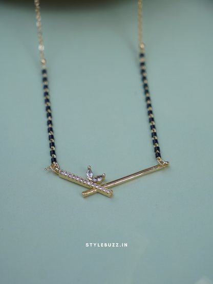 Waterproof leaf design mangalsutra