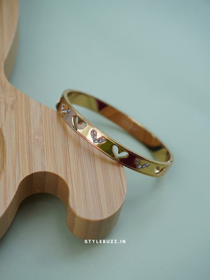 Anti Tarnish heart designed daily wear kada