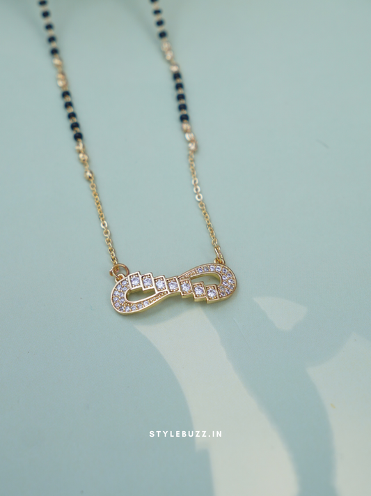Anti Tarnish Infinity design with stone mangalsutra