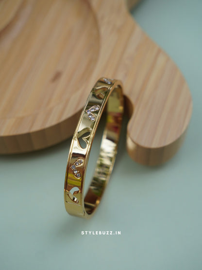 Anti Tarnish heart designed daily wear kada