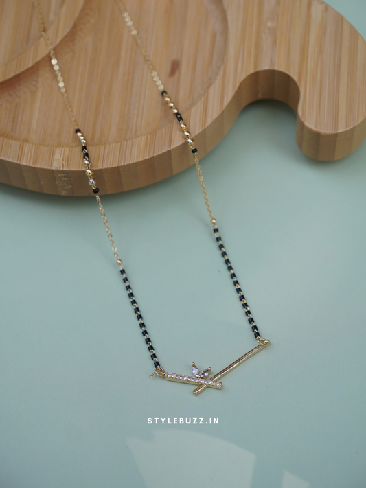 Waterproof leaf design mangalsutra