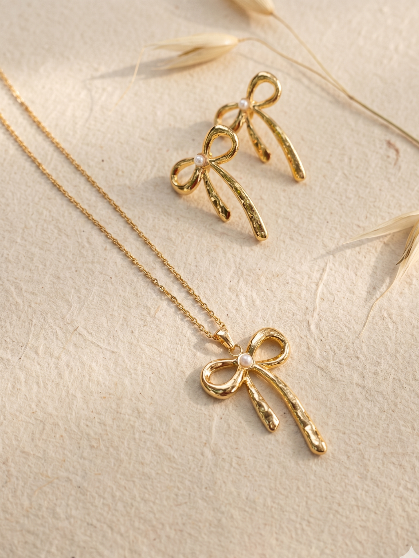 waterproof bow-shaped jewelry set
